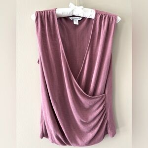 Athleta Breezy Wrap tank in mauve/dusty rose. Size S